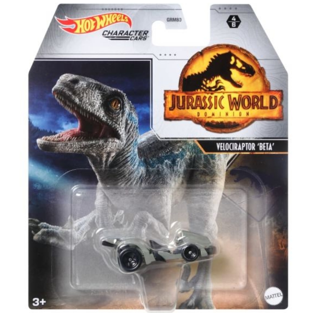 Hot Wheels Character Cars Jurassic World "Beta" NWT